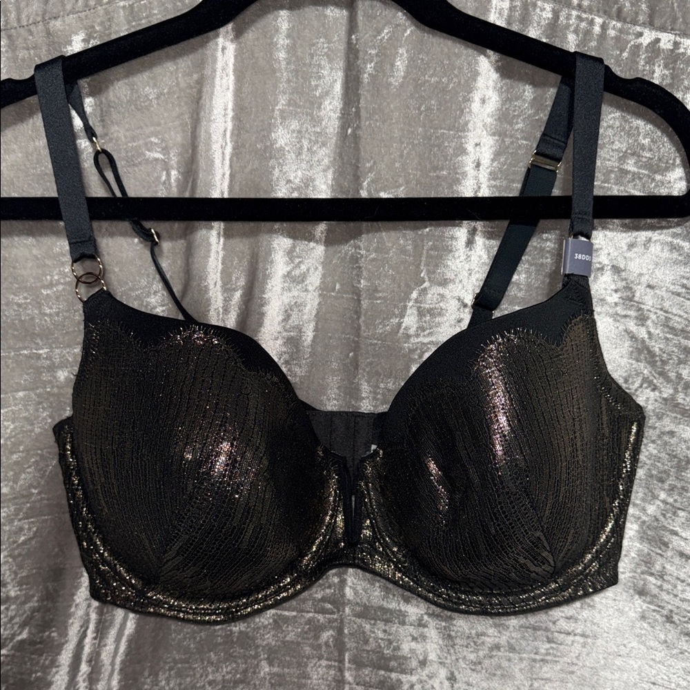 Cacique Black Metallic Bra